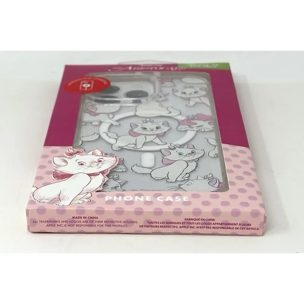 Disney Marie Aristocats iPhone 16 Pro Max Case Skinny Dip Pink White Glitter NIB